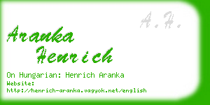 aranka henrich business card